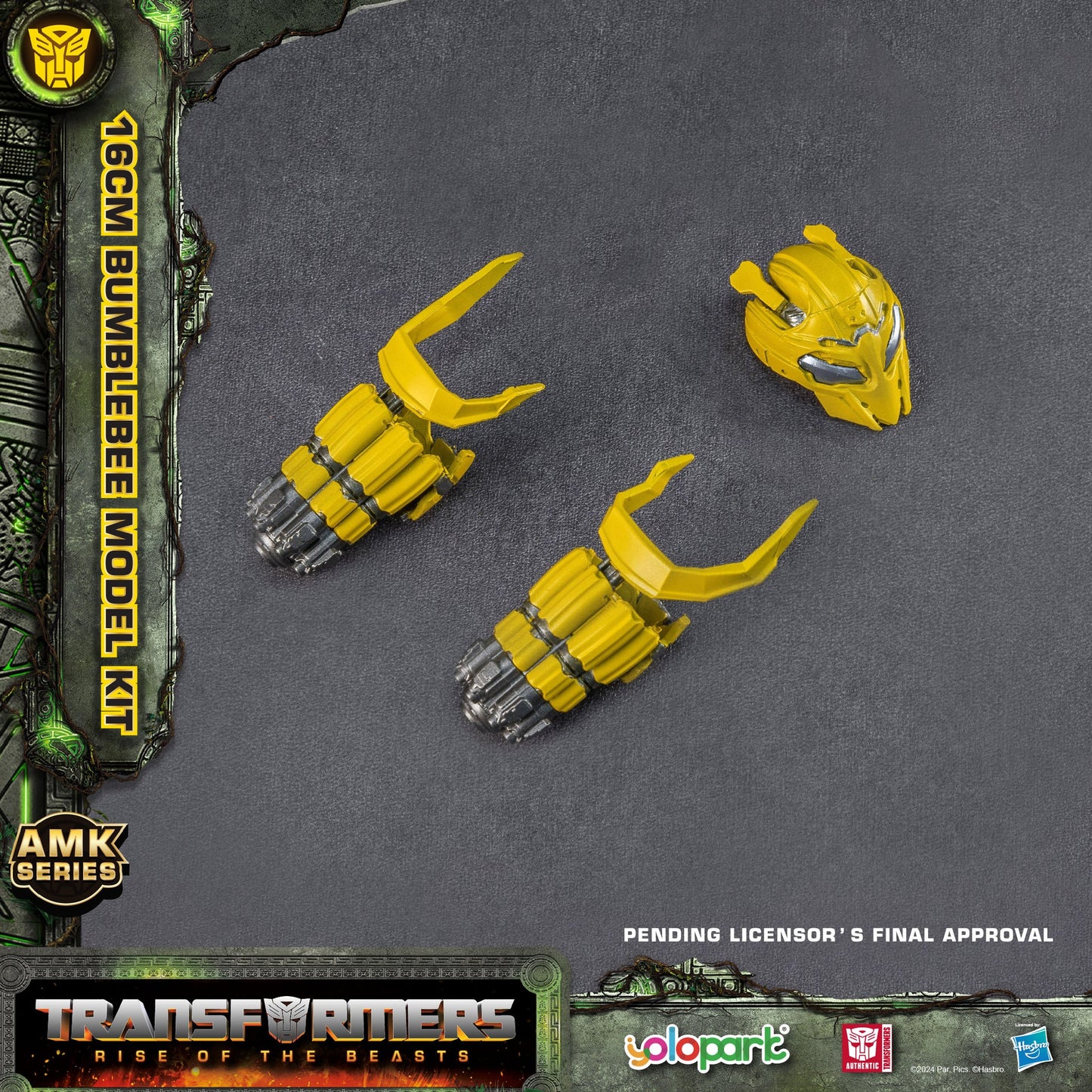 [In Stock] Yolopark Transformers Rise of the Beasts AMK Series 18cm Cheetor Pre-assembled Model Kit with Bumblebee’s weapons