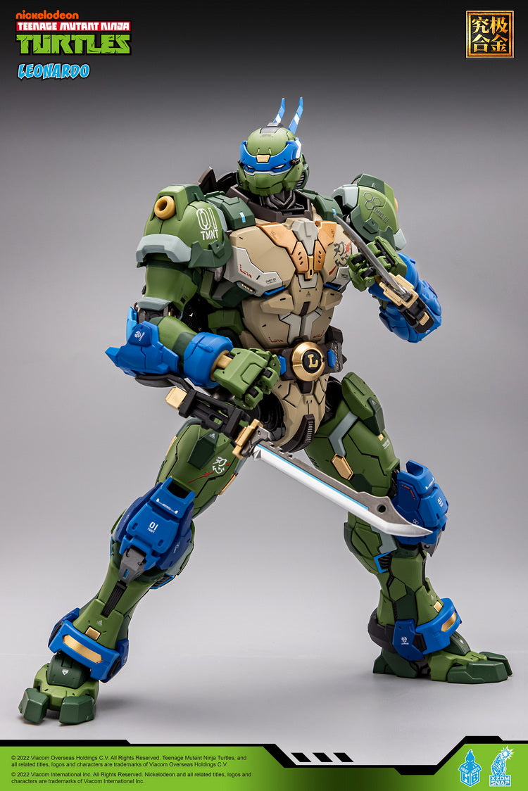 [In Stock] Heatboys HB0012 Mecha TMNT Leonardo Teenage Mutant Ninja Turtles Alloy Action Figure