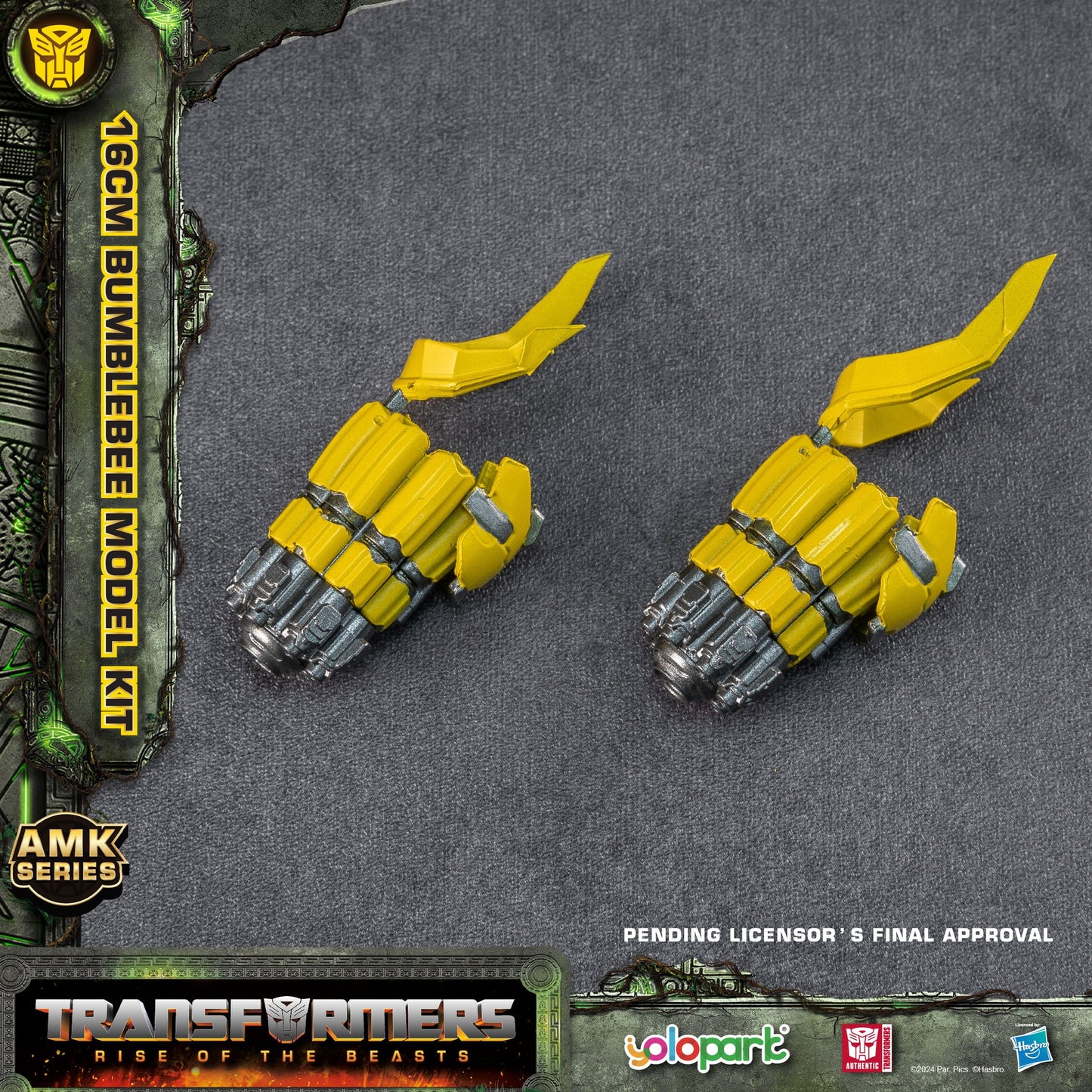 [In Stock] Yolopark Transformers Rise of the Beasts AMK Series 18cm Cheetor Pre-assembled Model Kit with Bumblebee’s weapons