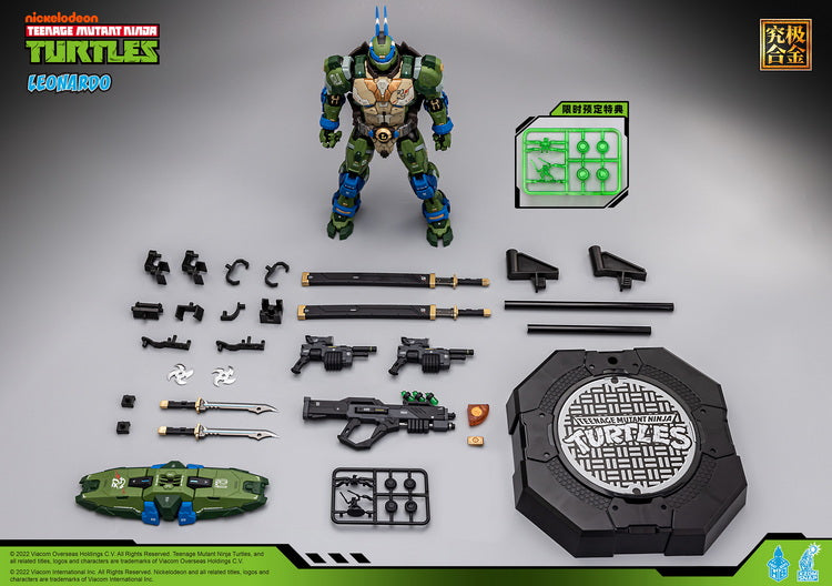 [In Stock] Heatboys HB0012 Mecha TMNT Leonardo Teenage Mutant Ninja Turtles Alloy Action Figure